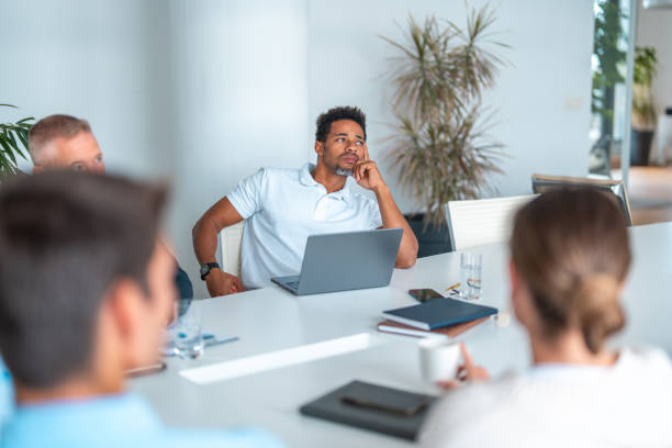 istock Professional Black Businessman at Work in Meeting 2198990186