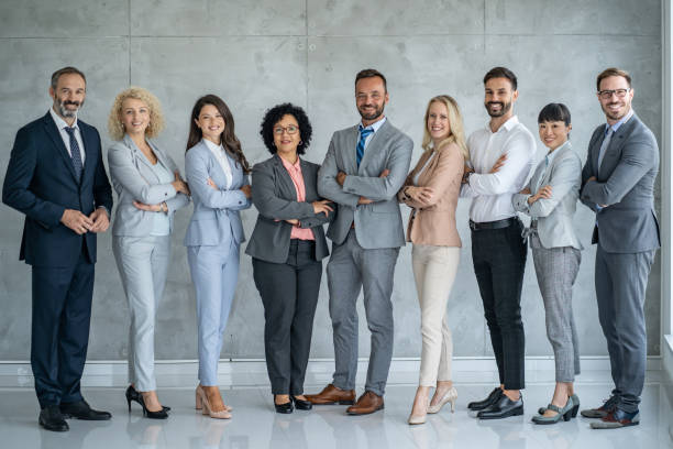 istock Diverse Team Posing Together in Professional Attire 2198990453