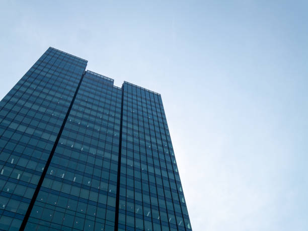 istock Modern architecture skyscraper urban cityscape open sky low angle view contemporary design 2198993154