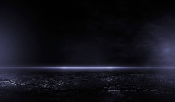 istock 3D Rendering Abstract asphalt light in a dark empty street lightning. 2198998787