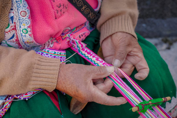 istock Peruvian woman weaving near Colca Canyon, Peru 2199000645