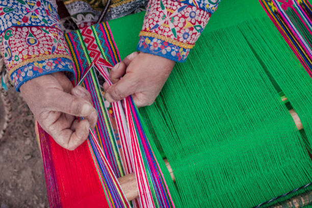 istock Peruvian woman weaving near Colca Canyon, Peru 2199001451