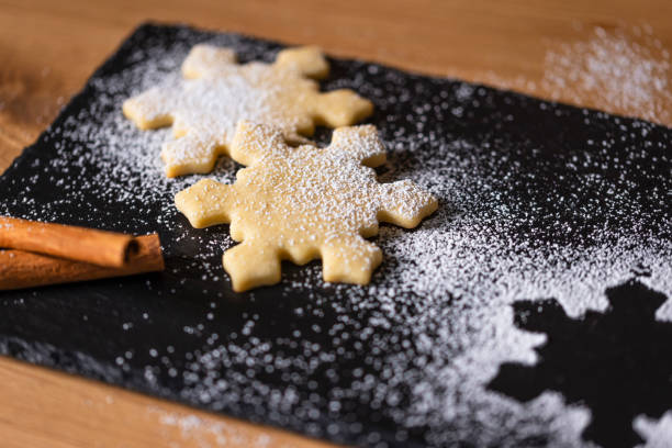 Delightful Christmas Cookies on a Rustic Surface Perfect for the Festive Season