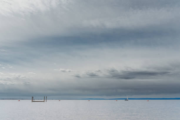 istock Boat sailing on the Neusiedlersee in Austria 2199014862