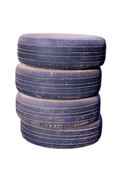istock Stacked Old Car Tires Isolated 2199034987