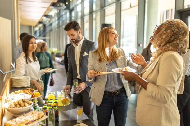 istock Diverse businesspeople during break on seminar 2199035127