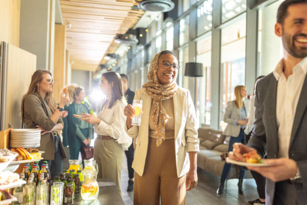istock Diverse businesspeople during break on seminar 2199035143