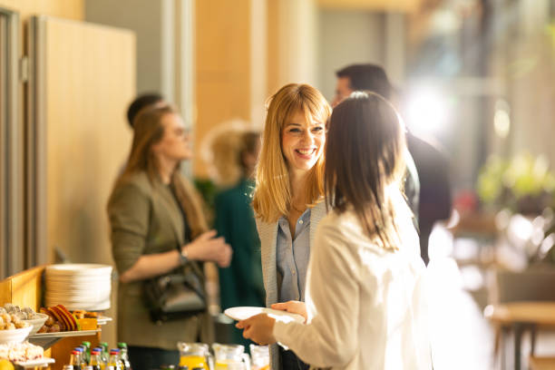 istock Businesspeople during break on seminar 2199035225