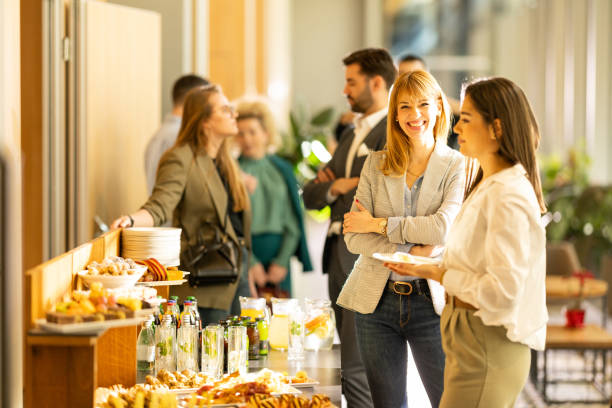 istock Businesspeople during break on seminar 2199035258
