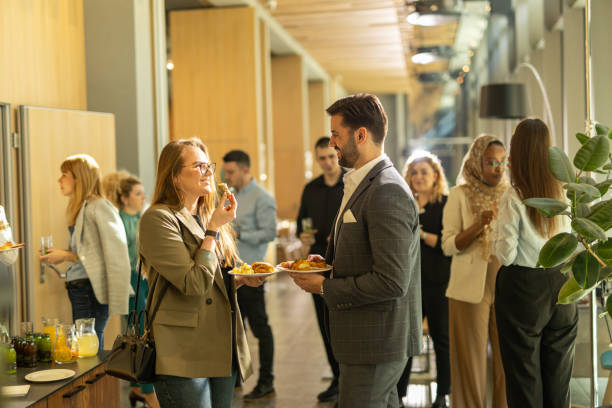 istock Diverse businesspeople during break on seminar 2199035306