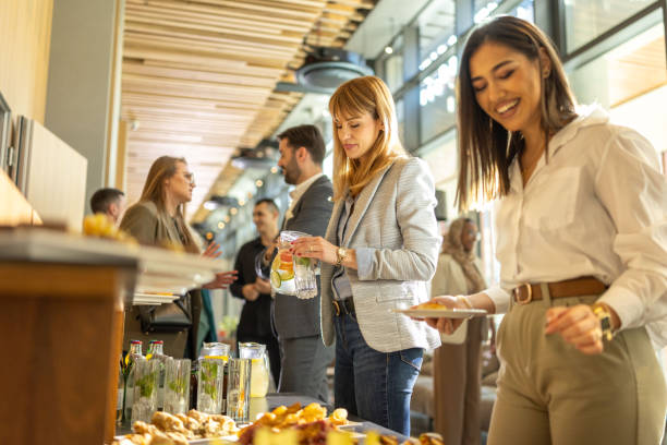 istock Diverse businesspeople during break on seminar 2199035387
