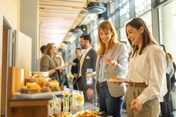 istock Diverse businesspeople during break on seminar 2199035401