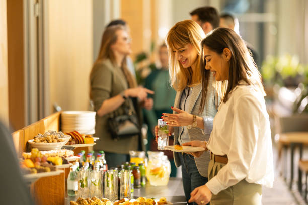 istock Businesspeople during break on seminar 2199035677
