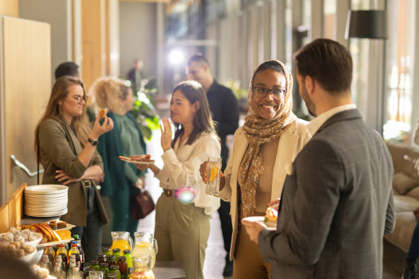 istock Diverse businesspeople during break on seminar 2199036253