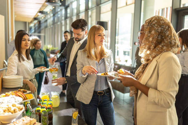istock Diverse businesspeople during break on seminar 2199036346