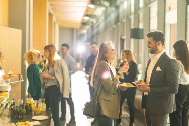 istock Diverse businesspeople during break on seminar 2199036376