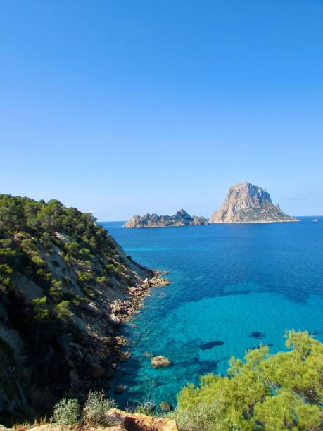 istock Scenic Ibiza coastline with clear blue waters. 2199040265