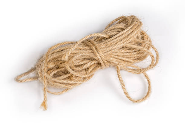 istock Small skein of natural twine on a white background 2199042777