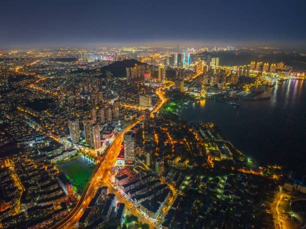 istock Night view of Dalian, China 2199046924