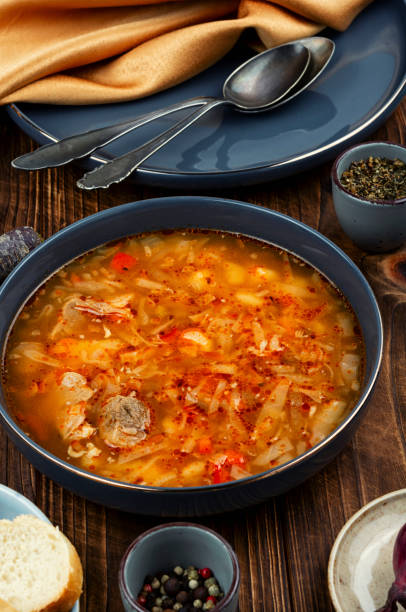 istock Traditional food borsch. 2199052024