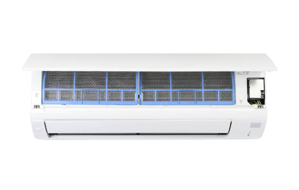 istock Modern air conditioner isolated on white background. 2199058723