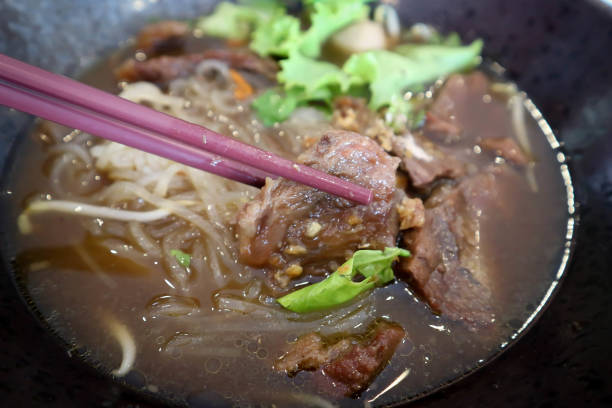 Shaved noodles(刀削面) in Shanxi Province, China