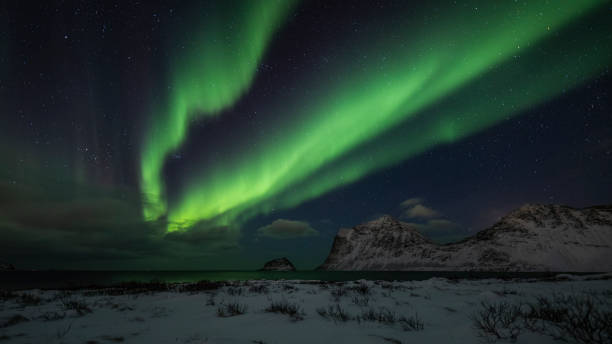 istock Stunning Northern Lights Over Snowy Arctic Landscape at Night 2199062497