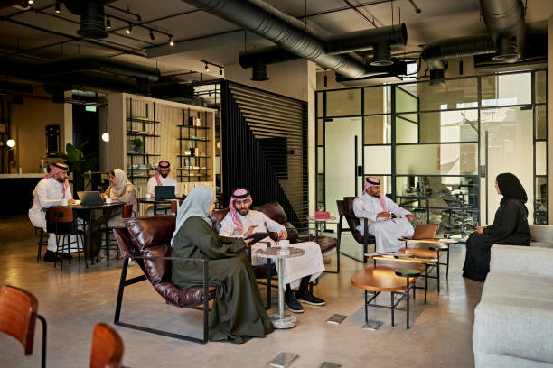 istock Business people in Riyadh coworking office lounge 2199067880