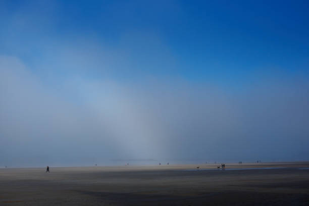 Saint-Malo en Février, plage et brouillard