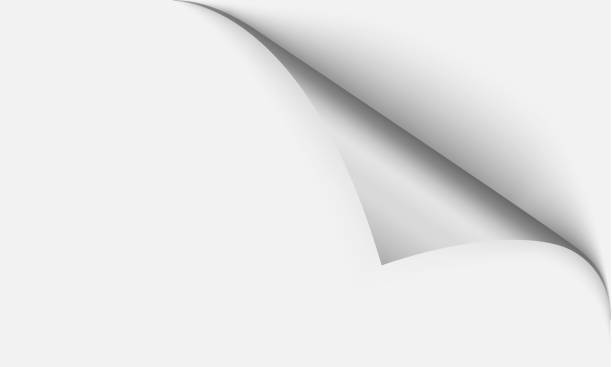 istock Realistic curls of the corners of a paper page on a transparent background with shadow, curled corners of a sheet of paper. The white edges of the vector stickers are curved. Corners of paper skroll 2199069753