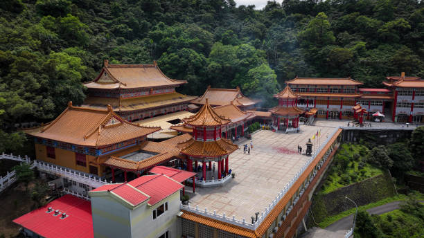 istock Sanching Temple in Taiwan showcasing traditional architecture amidst lush greenery 2199071296