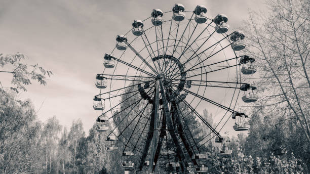 istock old carousel wheel in an abandoned amusement park in Chernobyl 2199074208
