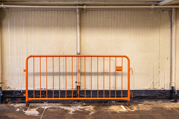 istock Crowd control barrier at a New York subway station 2199083071