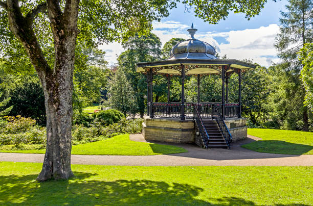 A small bandstand at the Pavilion Gardens, Buxton, UK