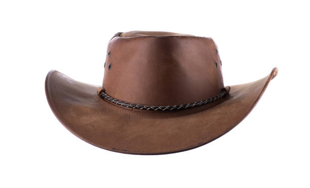 istock old leather brown hat for adventure isolated on white background 2199097548