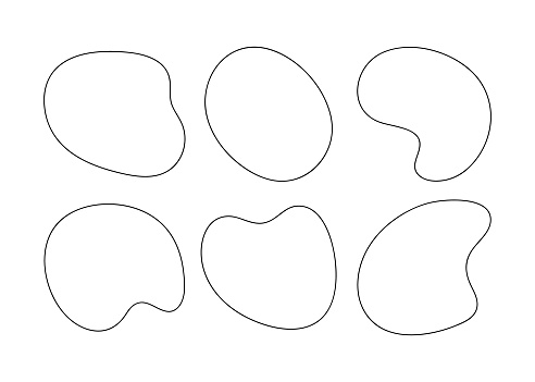 Vacuous Shape Liquid Blob Shapes Vector Organic Irregular Empty Random Forms Fluid ...