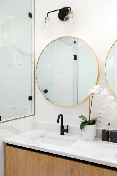 istock A bathroom sink detail in a luxury bathroom. 2199109396