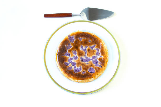 Blueberry Yogurt Cake for dyslipidemia with white background.