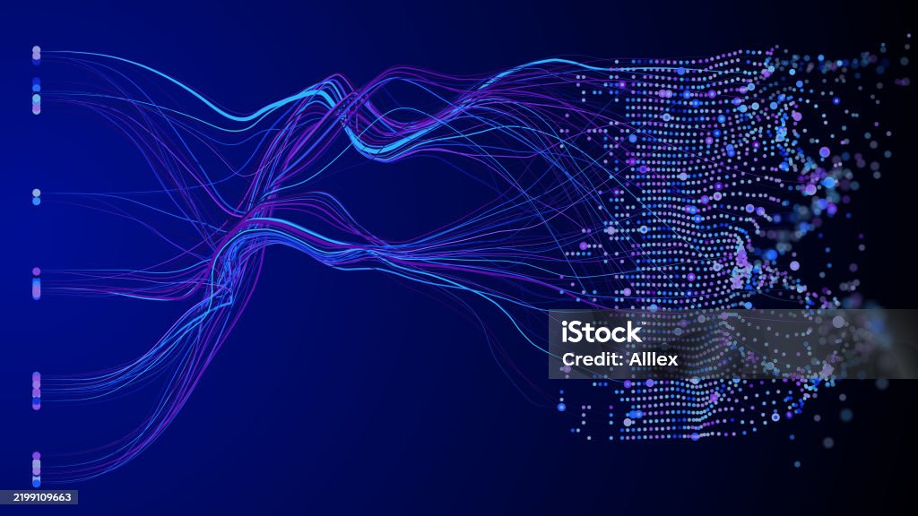 Abstract Data Flow Illustration With Modern Design And Digital ...