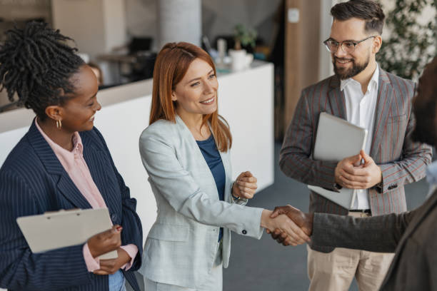 istock Business Meeting with Handshake in Modern Office 2199110849