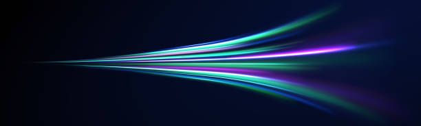 istock Colored shiny sparks of spiral wave. Curved bright speed line swirls. Shiny wavy path. Rotating dynamic neon circle. Magic golden swirl with highlights. Glowing swirl bokeh effect. vector 2199110985