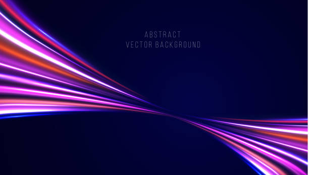istock Colored shiny sparks of spiral wave. Curved bright speed line swirls. Shiny wavy path. Rotating dynamic neon circle. Magic golden swirl with highlights. Glowing swirl bokeh effect. vector 2199111002