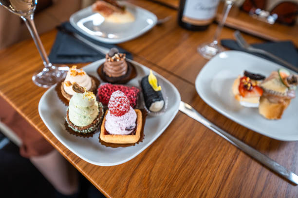 istock Luxury Air Travel with Gourmet Desserts 2199112491