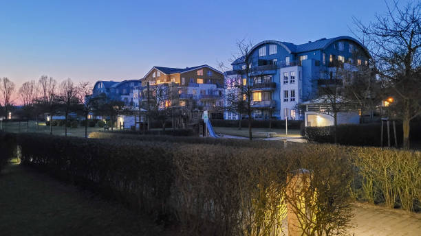 istock Modern Residential Buildings at Dusk 2199114452