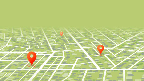 istock Navigation concepts. Detailed city map with clear directional signs and highlighted destination point. Abstract urban plan POI with city streets. Vector illustration travel path for travel 2199119224