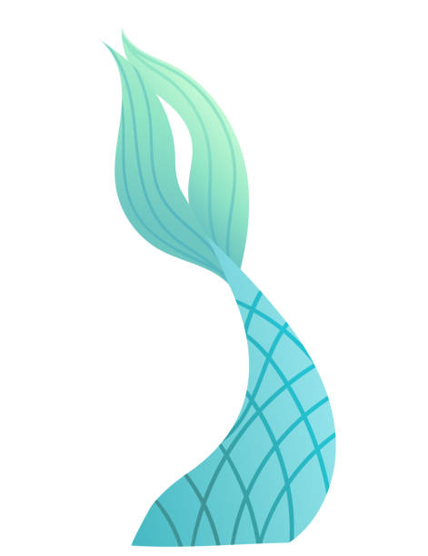 istock Mermaid tail for costume or cosplay turquoise color vector illustration isolated on white background 2199122120