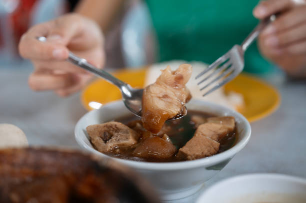 Chinese pork soup dish, eat with rice and some vegetable