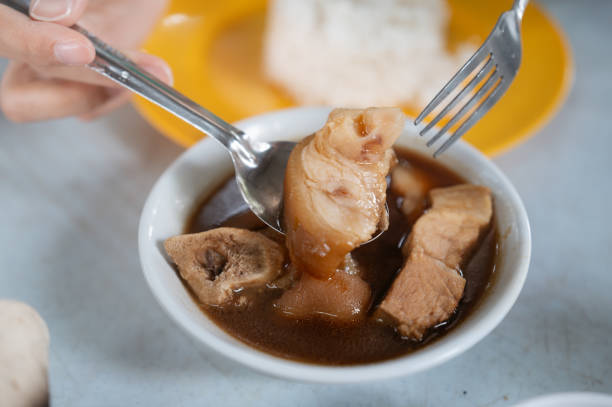 Chinese pork soup dish, eat with rice and some vegetable