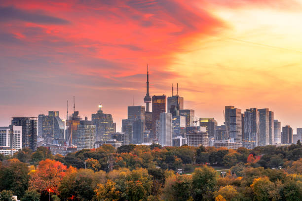 istock Toronto, Ontario, Canada Park at Dusk 2199129993