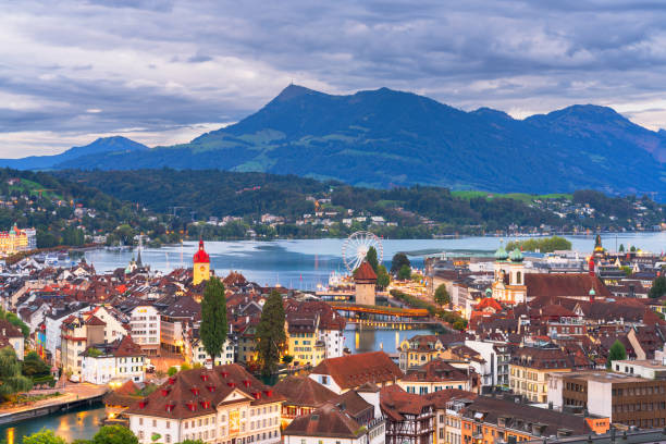 istock Lucern, Switzerland aerial view over the Ruess River 2199130117